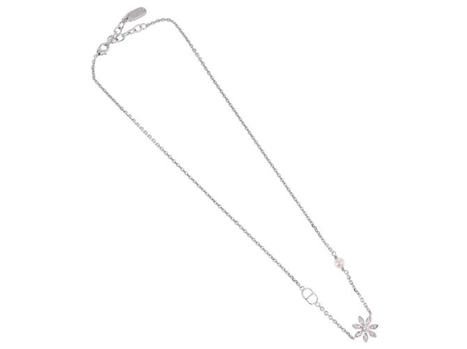 Collana Christian Dior metallo Silver Auth BA15231M Argento - vista 2