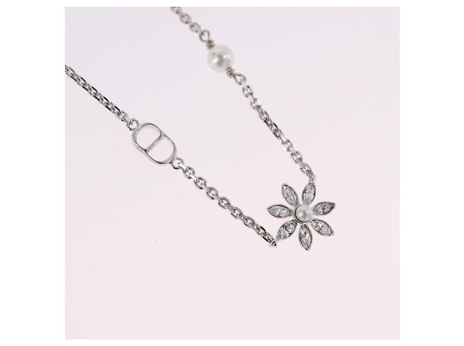 Collana Christian Dior metallo Silver Auth BA15231M Argento - vista 3