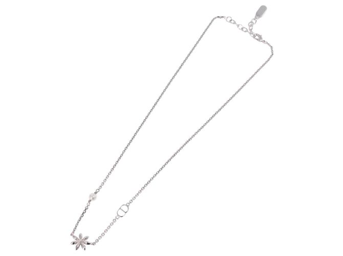 Collana Christian Dior metallo Silver Auth BA15231M Argento - vista 9