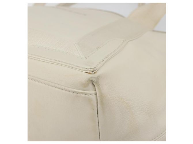 Borsa a mano BALENCIAGA Navy Cabas S in pelle Ivory Silver 339933 Auth 198623 Argento Crudo - vista 10