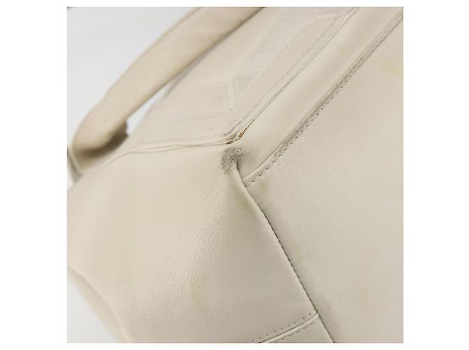 Borsa a mano BALENCIAGA Navy Cabas S in pelle Ivory Silver 339933 Auth 198623 Argento Crudo - vista 13