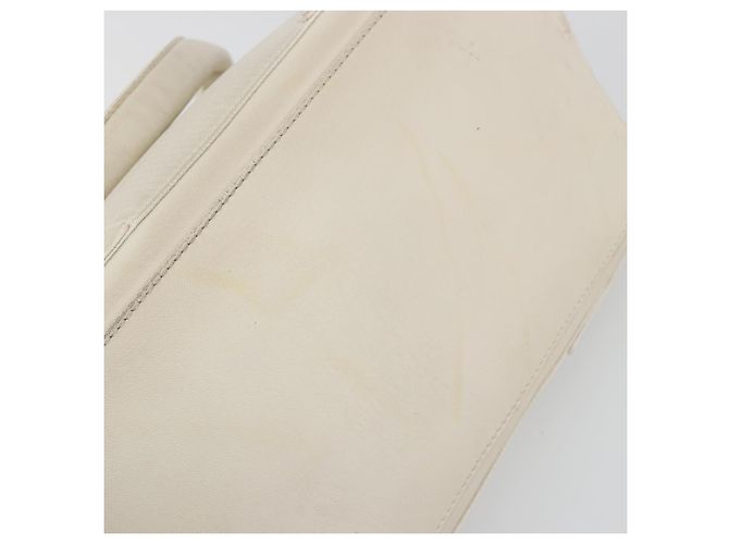 Borsa a mano BALENCIAGA Navy Cabas S in pelle Ivory Silver 339933 Auth 198623 Argento Crudo - vista 14