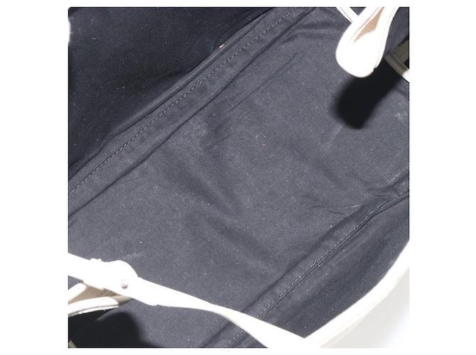 Borsa a mano BALENCIAGA Navy Cabas S in pelle Ivory Silver 339933 Auth 198623 Argento Crudo - vista 17