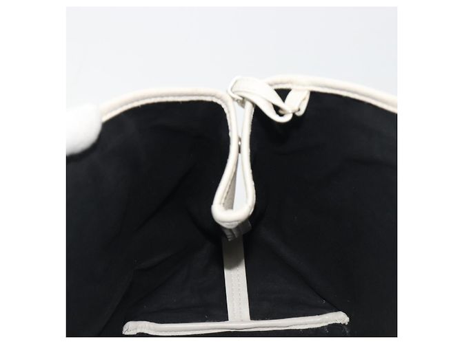 Borsa a mano BALENCIAGA Navy Cabas S in pelle Ivory Silver 339933 Auth 198623 Argento Crudo - vista 19