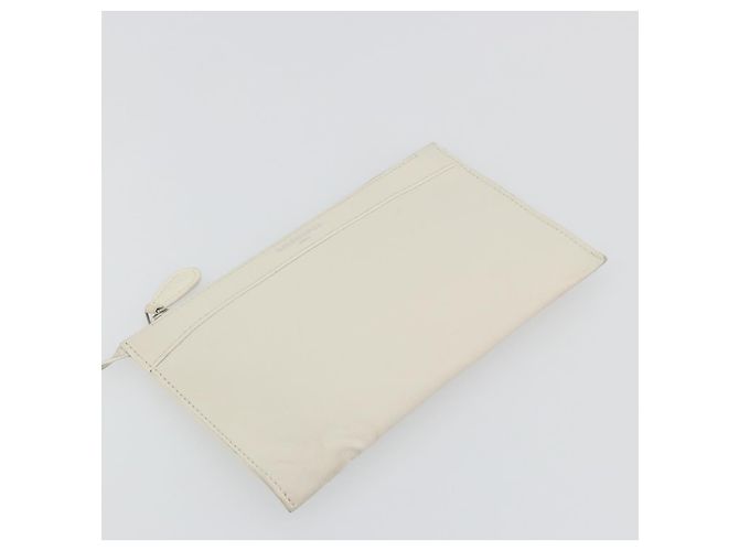 Borsa a mano BALENCIAGA Navy Cabas S in pelle Ivory Silver 339933 Auth 198623 Argento Crudo - vista 21