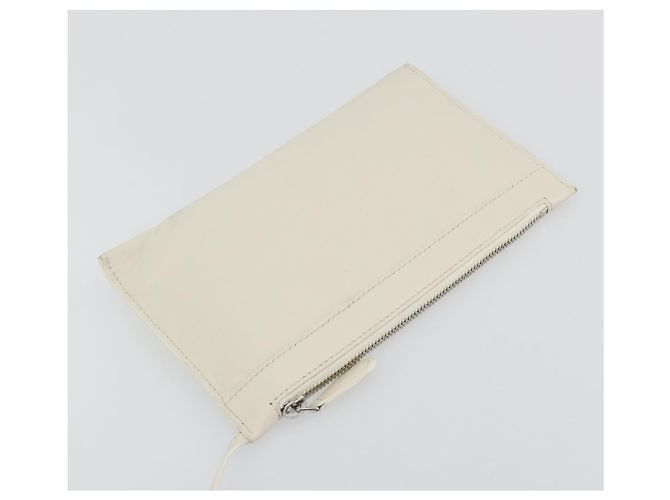Borsa a mano BALENCIAGA Navy Cabas S in pelle Ivory Silver 339933 Auth 198623 Argento Crudo - vista 22