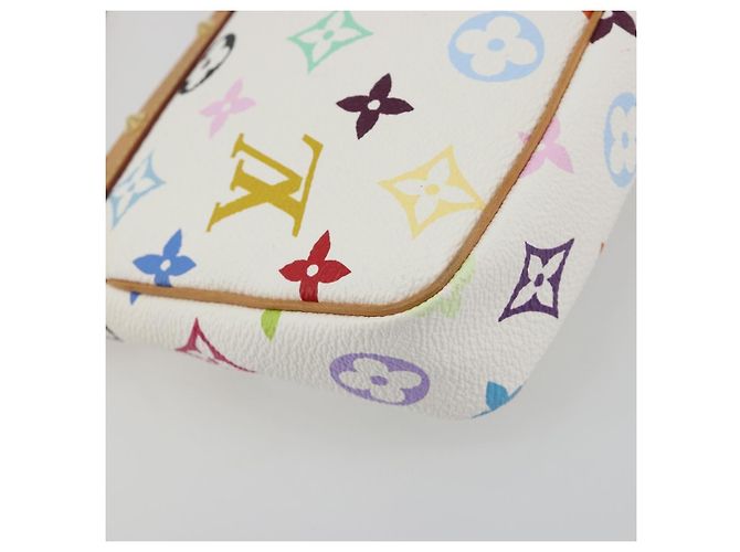 LOUIS VUITTON Monogram Multicolor Pochette Accessoires White M92649 Auth 196048V Bianco - vista 11