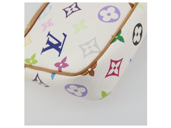 LOUIS VUITTON Monogram Multicolor Pochette Accessoires White M92649 Auth 196048V Bianco - vista 13