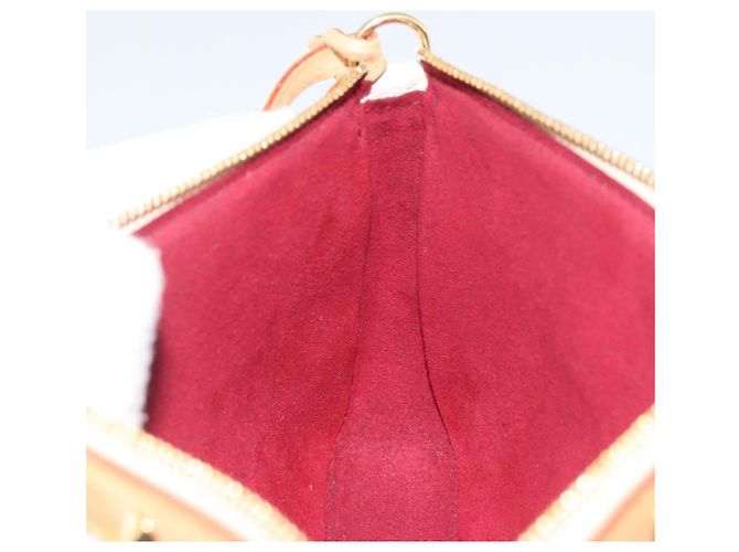 LOUIS VUITTON Monogram Multicolor Pochette Accessoires White M92649 Auth 196048V Bianco - vista 19