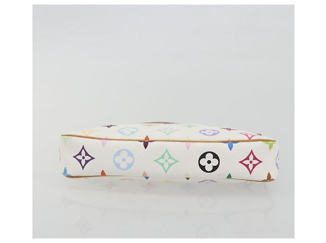 LOUIS VUITTON Monogram Multicolor Pochette Accessoires White M92649 Auth 196048V Bianco - vista 9