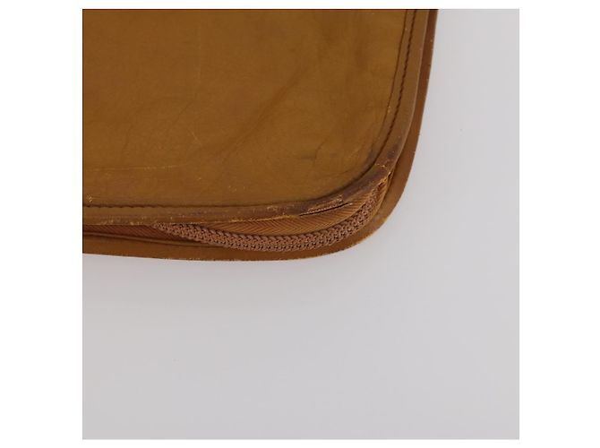 Funda para prendas LOEWE Anagram de cuero beige tono dorado Auth bs36558 - vista 12