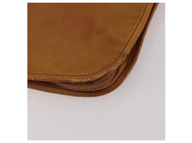 Funda para prendas LOEWE Anagram de cuero beige tono dorado Auth bs36558 - vista 14