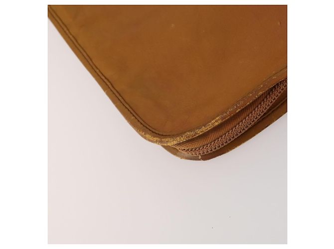 Funda para prendas LOEWE Anagram de cuero beige tono dorado Auth bs36558 - vista 15
