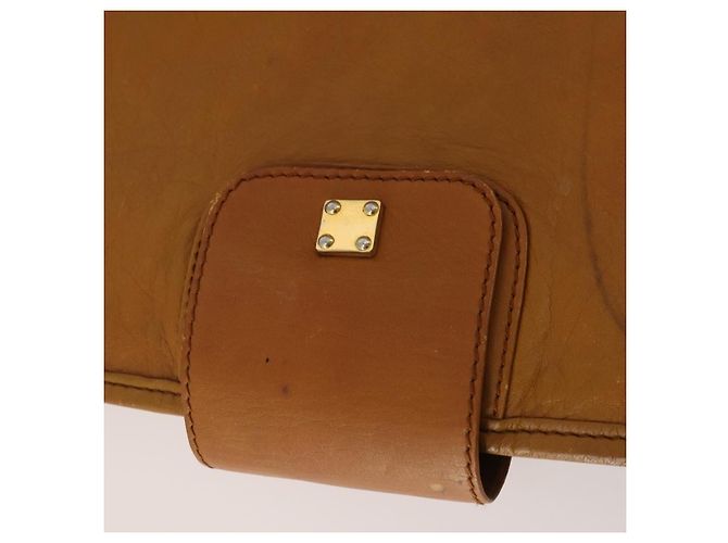 Funda para prendas LOEWE Anagram de cuero beige tono dorado Auth bs36558 - vista 17