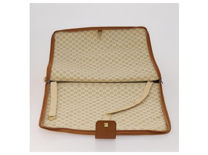 Funda para prendas LOEWE Anagram de cuero beige tono dorado Auth bs36558 - vista 20