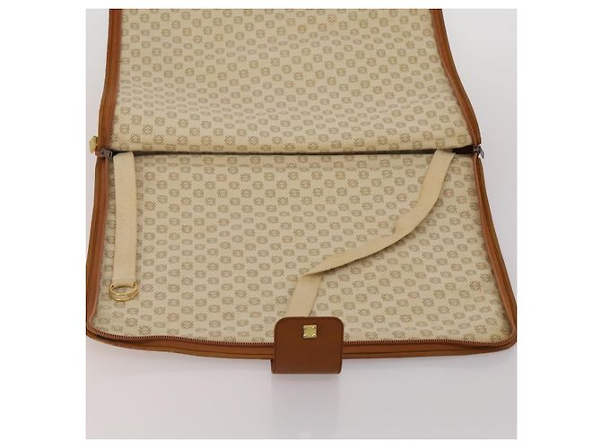 Funda para prendas LOEWE Anagram de cuero beige tono dorado Auth bs36558 - vista 22