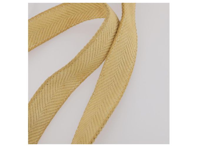 Funda para prendas LOEWE Anagram de cuero beige tono dorado Auth bs36558 - vista 8