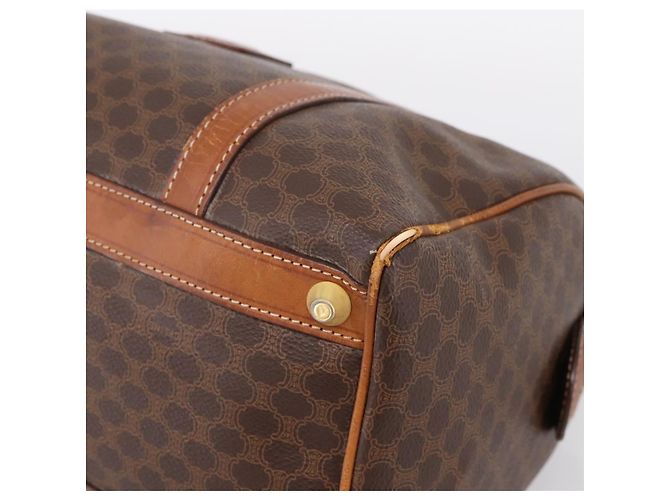 Céline Borsa a mano CELINE Macadam Canvas PVC Leather Brown Gold Auth mr2819 Marrone D'oro - vista 10
