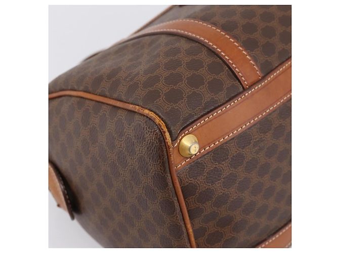 Céline Borsa a mano CELINE Macadam Canvas PVC Leather Brown Gold Auth mr2819 Marrone D'oro - vista 11