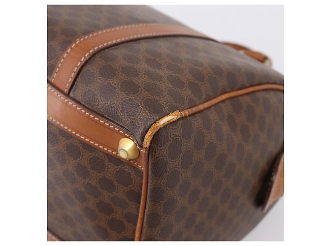 Céline Borsa a mano CELINE Macadam Canvas PVC Leather Brown Gold Auth mr2819 Marrone D'oro - vista 12