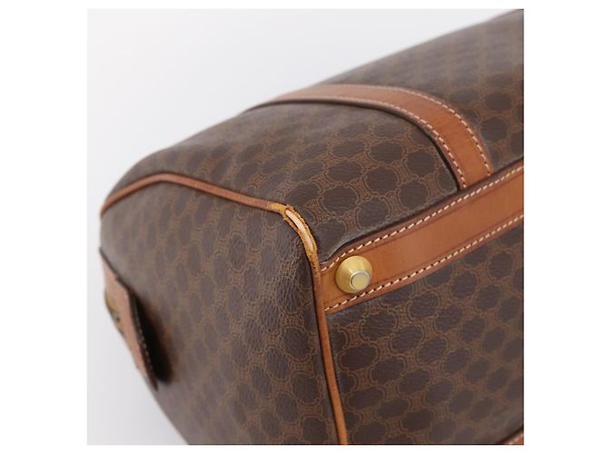Céline Borsa a mano CELINE Macadam Canvas PVC Leather Brown Gold Auth mr2819 Marrone D'oro - vista 13