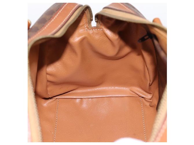 Céline Borsa a mano CELINE Macadam Canvas PVC Leather Brown Gold Auth mr2819 Marrone D'oro - vista 16