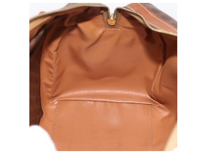 Céline Borsa a mano CELINE Macadam Canvas PVC Leather Brown Gold Auth mr2819 Marrone D'oro - vista 17