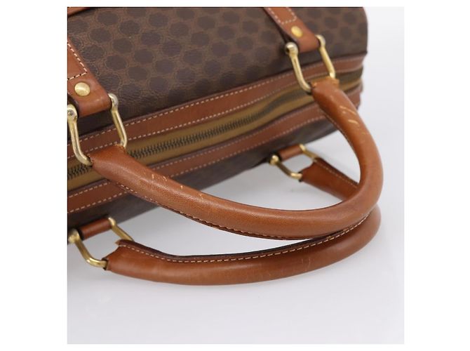 Céline Borsa a mano CELINE Macadam Canvas PVC Leather Brown Gold Auth mr2819 Marrone D'oro - vista 7