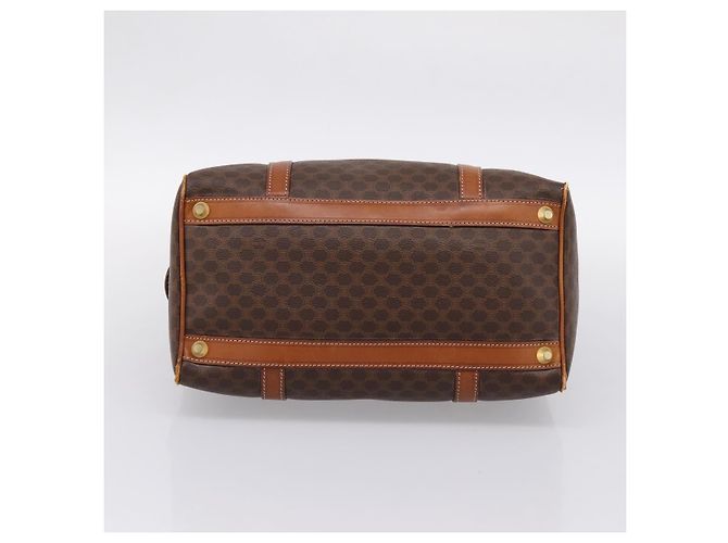 Céline Borsa a mano CELINE Macadam Canvas PVC Leather Brown Gold Auth mr2819 Marrone D'oro - vista 9
