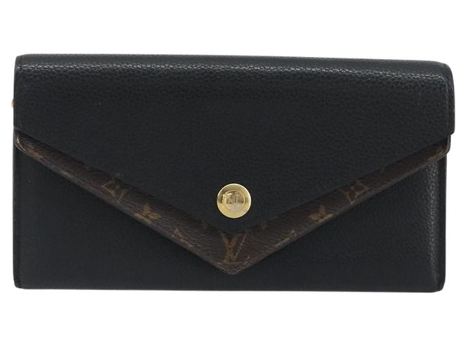 LOUIS VUITTON Monogram Portefeuille Duble V Wallet Black M64319 LV Auth am12337V Nero - vista 2