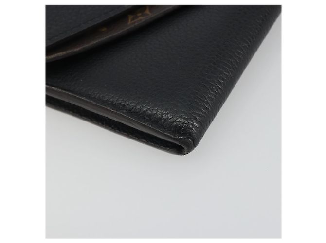 LOUIS VUITTON Monogram Portefeuille Duble V Wallet Black M64319 LV Auth am12337V Nero - vista 9