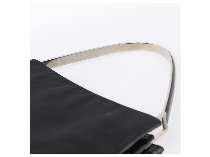 Borsa Tote PRADA Nylon Nero Argento Auth 198627A - vista 8
