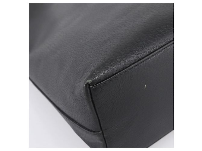 Borsa a tracolla GUCCI Bamboo in pelle nera e oro 001 1013 1881 Auth ka5766 Nero D'oro - vista 11