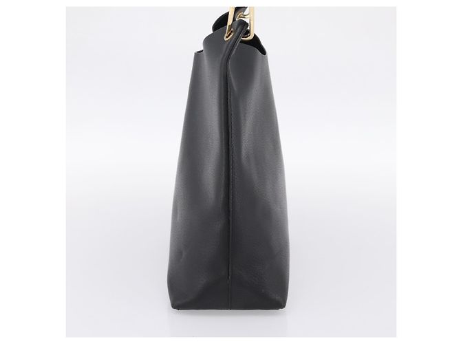 Borsa a tracolla GUCCI Bamboo in pelle nera e oro 001 1013 1881 Auth ka5766 Nero D'oro - vista 5
