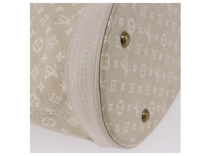 Borsa LOUIS VUITTON Monogram Mini Lin Bucket PM Bianca Dunne M95316 Auth ep15674V Bianco - vista 10
