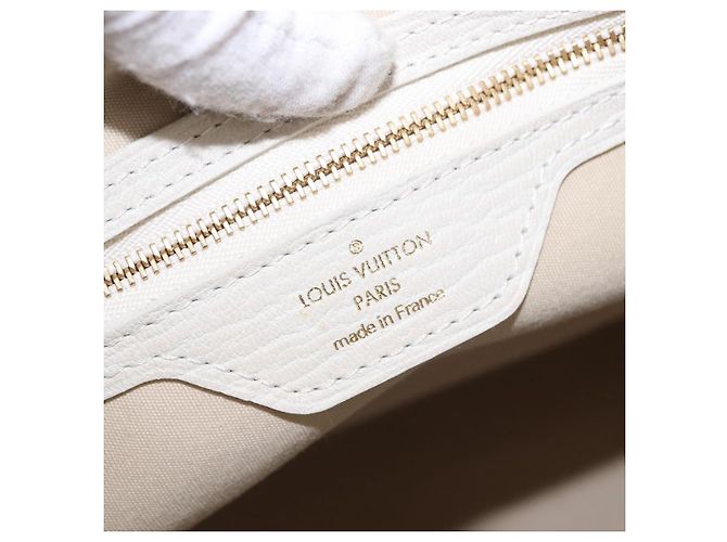Borsa LOUIS VUITTON Monogram Mini Lin Bucket PM Bianca Dunne M95316 Auth ep15674V Bianco - vista 14