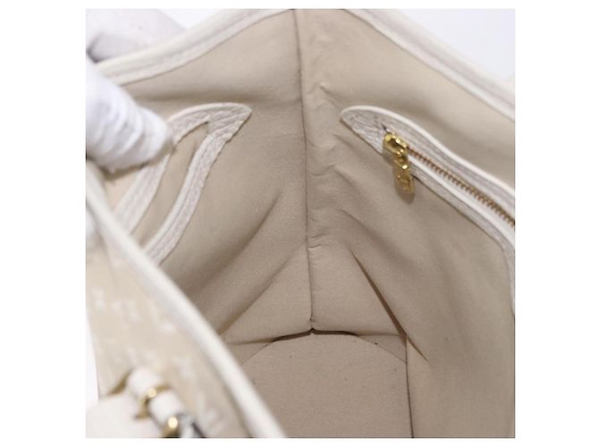 Borsa LOUIS VUITTON Monogram Mini Lin Bucket PM Bianca Dunne M95316 Auth ep15674V Bianco - vista 17