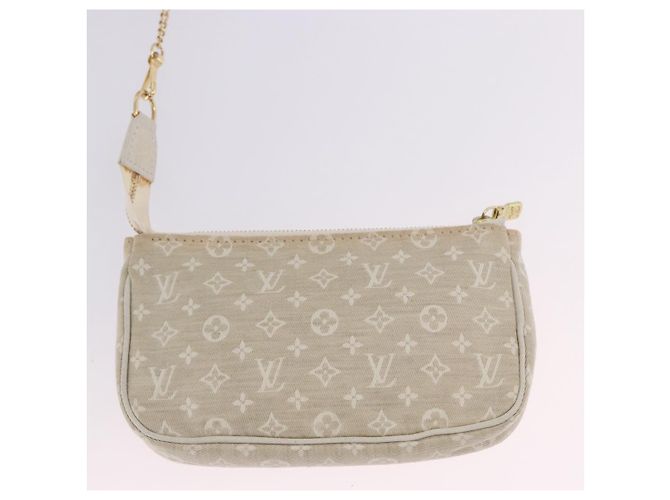 Borsa LOUIS VUITTON Monogram Mini Lin Bucket PM Bianca Dunne M95316 Auth ep15674V Bianco - vista 23