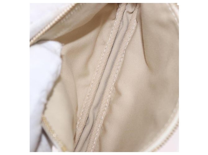 Borsa LOUIS VUITTON Monogram Mini Lin Bucket PM Bianca Dunne M95316 Auth ep15674V Bianco - vista 24
