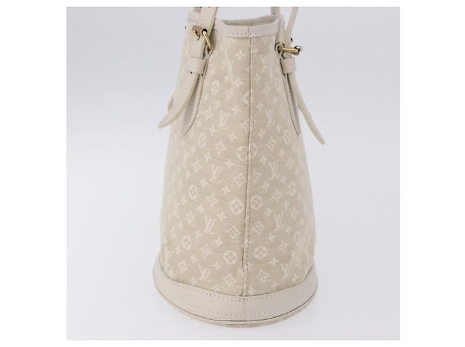 Borsa LOUIS VUITTON Monogram Mini Lin Bucket PM Bianca Dunne M95316 Auth ep15674V Bianco - vista 4