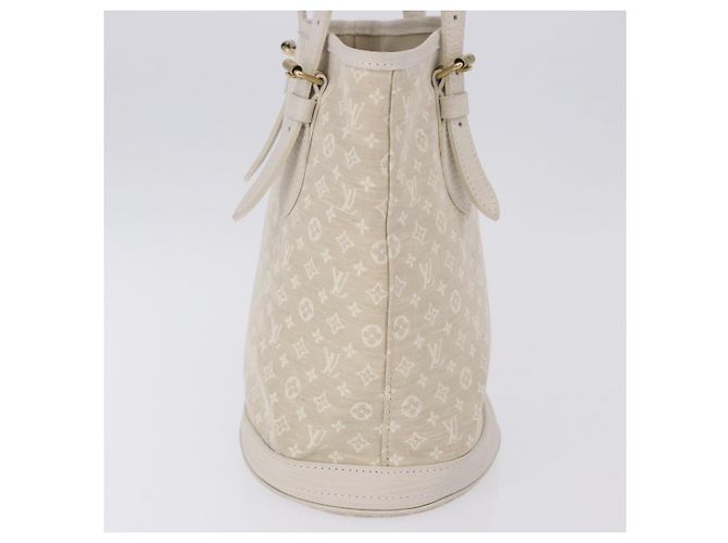 Borsa LOUIS VUITTON Monogram Mini Lin Bucket PM Bianca Dunne M95316 Auth ep15674V Bianco - vista 5