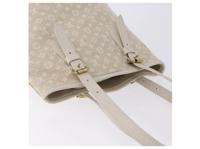 Borsa LOUIS VUITTON Monogram Mini Lin Bucket PM Bianca Dunne M95316 Auth ep15674V Bianco - vista 6