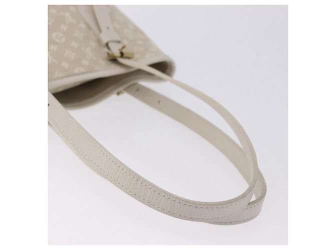 Borsa LOUIS VUITTON Monogram Mini Lin Bucket PM Bianca Dunne M95316 Auth ep15674V Bianco - vista 7