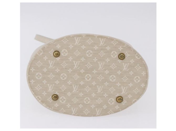Borsa LOUIS VUITTON Monogram Mini Lin Bucket PM Bianca Dunne M95316 Auth ep15674V Bianco - vista 9