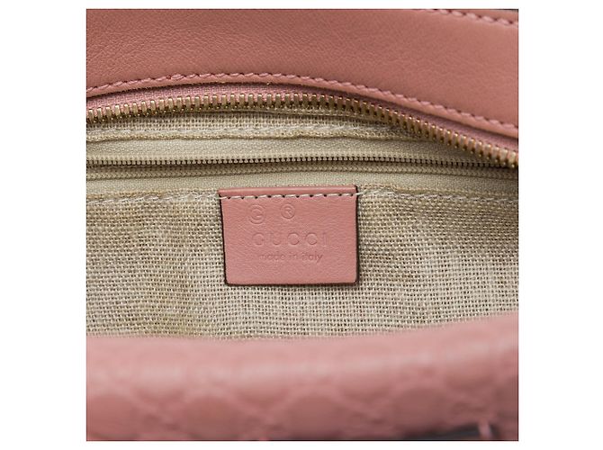 Borsa Satchel Gucci Small Microguccissima Rosa - vista 5