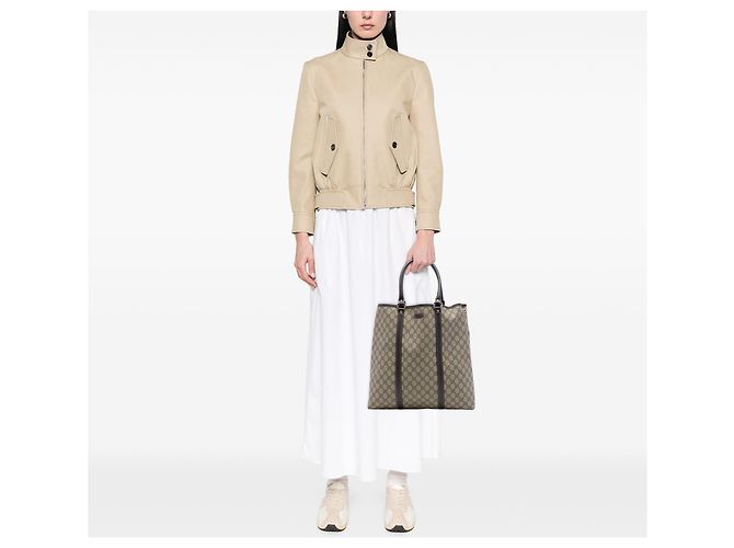 Tote Verticale Gucci GG Supreme Joy Beige - vista 7