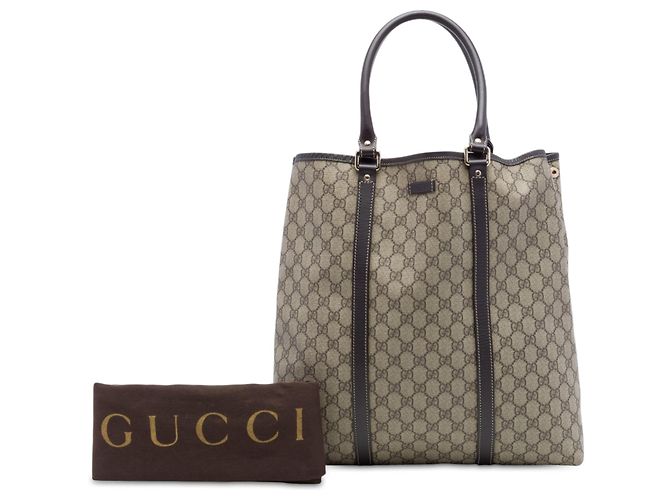 Tote Verticale Gucci GG Supreme Joy Beige - vista 8