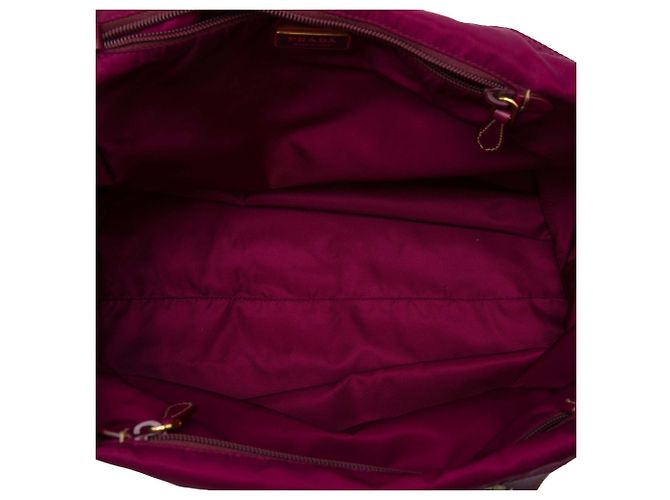 Borsa Tote Prada Tessuto Robot Doll Viola Porpora - vista 4