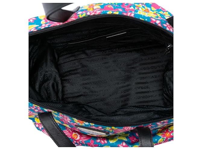 Borsa Prada Tessuto Stampato Blu - vista 4