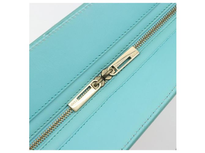 Borsa a mano FENDI in rafia Verde Menta Oro Auth 196379A D'oro - vista 17